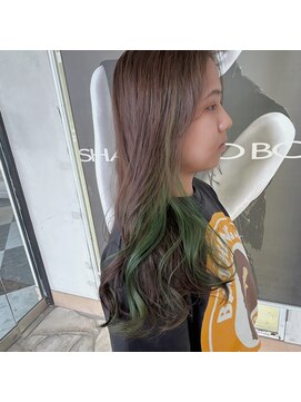 シャンプー ボーイ 宮崎柳丸店(SHAMPOO BOY) ブリーチ1回/グリーン