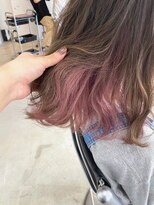 ジーナ 北千住ミルディス通り(Zina)&nbsp;髪質改善＊デザインカラー＊ピンク【Zina北千住ミルディス通り】