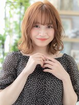 カバーヘア ブリス 上尾西口店(COVER HAIR bliss)&nbsp;くせ毛風ボブウルフ小顔ミルクティーピンク20代30代40代!