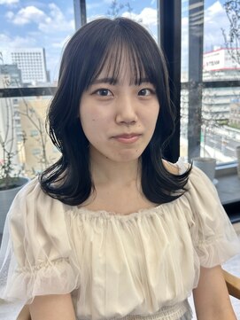 ビューナゴヤ 名駅(VIEW NAGOYA) 切りっぱなしボブ/ブルーブラック/ミニボブ/似合わせカット