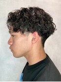 スパイラルパーマ 刈り上げ高め