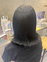 アチーブ ヘア デザイン(achieve hair design)&nbsp;ブルーブラック暗髪美シルエットロング20代30代×エアストレート
