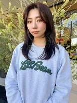 フルール(hair place Fleur)&nbsp;レイヤーカット×ピンクパープルグレージュカラー