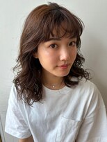 ガーデン 銀座(GARDEN)&nbsp;デジタルパーマ　チェリーブラウン　イメチェン　垢抜けヘア