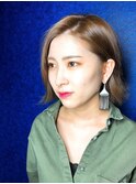 Andante 大人かわいい耳かけグレージュカラー外ハネボブ