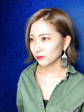 ヘアー アンダンテ(hair Andante) Andante 大人かわいい耳かけグレージュカラー外ハネボブ