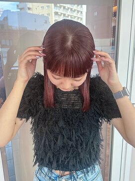 ガーデンヨコハマ(GARDEN YOKOHAMA) ダークレッド ミディアム ワインレッド ラウンドバング