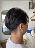 メンズ刈り上げナチュラル毛流れセンターパート