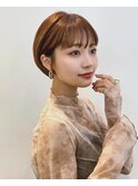大人可愛い20代30代40代50代前下がりショートボブ丸みショート