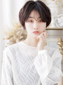 カバーヘア ブリス 戸田公園西口店(COVER HAIR bliss) くせ毛風レイヤーボブ黒髪クールショートa戸田公園20代30代40代