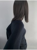【nude仲井】ブリーチなしカラーグレージュ×切りっぱなしボブ