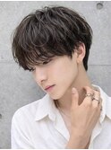 ナチュラル感◎シースルーマッシュ毛流れパーマ/ブリーチなし