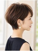 ショートヘア/分け目無し前髪/大人ショート/30代/40代/50代