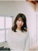 ミルクティー×ナチュラルストレート