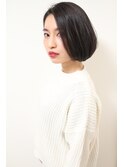 ームズヘアー　ボブ　ミディアム　黒髪