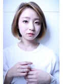 肌が白く見えるヘアスタイル 美肌効果ヘアカラー