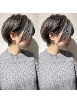 ネオリーブ モカ 川崎チネチッタ店(Neolive mocca) 大人可愛い小顔丸みショートボブサイド 似合わせベージュ 川崎