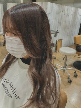 クラップス 上大岡(CLAPS) 韓国ヘア/モカブラウン/暖色ベージュ/ロング/【1ブリーチ】