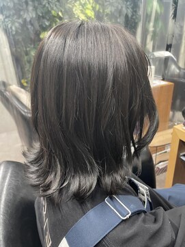 シェル 吉祥寺(shell) グレージュカラー/ボブウルフ/黒髪/ココアベージュ