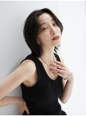 10代20代レイヤーカットミディアムフェイスレイヤーブラック