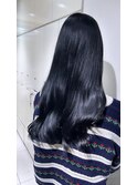 暗髪でも透明感！艶々カラー