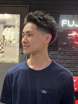 フジヤマバーバーショップ アジト(FUJIYAMA BARBER SHOP ajito) スパイキーショート×メンズ×ショート×フェード×バーバー