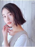ノーレイヤー×切りっぱなしボブ【TELA HAIR 公津の杜店】
