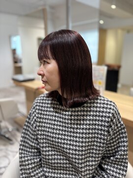 ソイクフ 四条大宮店(SOY-KUFU) レディース 20代30代40代◎似合わせカット外ハネボブ春カラー