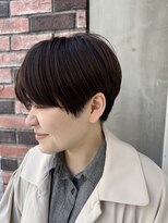 ミクマル(micmal)&nbsp;20代30代40代小顔ハンサムショートダークショコラブラウン