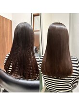 まとまりにくい髪でお悩みの方への髪質改善Before After*乾かすだけでスタイリング完了な髪質に[銀座]