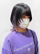 ユニバーススイート(UNIVERSE.suite)&nbsp;インナーカラーラベンダー×ウルフカット