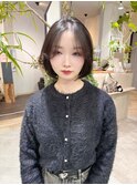毛流れボブ