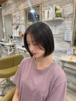 フゥカ 売市店(fuka)&nbsp;切りっぱなしボブ×ハイライトを活かしたカラー