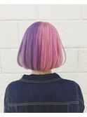 ピンク、パープル、のツートーンカラー
