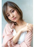30代40代☆前下がりショートボブ×グレージュ