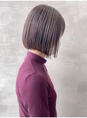 【GEEKS渋谷】シアーベージュ/大人かわいい/前下がりボブ/小顔