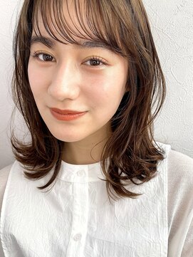 ノラ ギンザ(NORA GINZA) 20/30/40代  顔まわりレイヤーボブミディ/大人かわいい/外ハネ