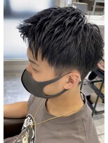 キートス(Kiitos)&nbsp;【ダウンパーマ】爽やかショート　ブルーブラック　ツーブロック