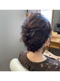 【ラヴィアン】結婚式や二次会に☆編み込みアップスタイル