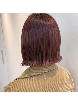 ヘアサロン リタ(RITA) ぱつっとボブ×ピンク