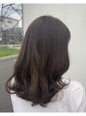 #フォギーベージュ　#巻き髪ミディアム