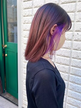 プチメゾントウキョウ(Petit Maison Tokyo) ケアブリーチインナーカラー_パープルカラー