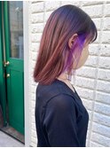ケアブリーチインナーカラー_パープルカラー
