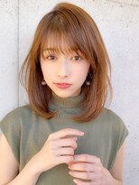 トゥーナ 表参道(tona) 小顔カット・外ハネボブ・くびれヘア・ペールベージュ