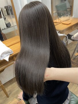 アンダーバーホワイトモデ 河内長野(_WHITE mode) ◎シークレットハイライトショコラグレイジュ大人カラー艶カラー