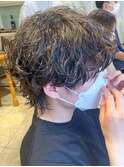 波巻きウルフ 波巻きパーマ マッシュウルフ