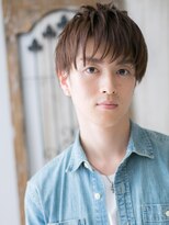 メンズヘア ビーセカンド 草加店(MENS HAIR B-2)&nbsp;長めバングで一歩リードの栗色ウルフマッシュヘアーS草加