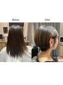 首元スッキリ美髪かわいい耳かけショート【カミケンガレリア】