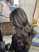 ラフ(LAFF) #バレイヤージュ#グレージュカラー#ボブウルフ#ココアベージュ