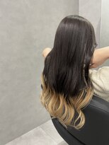 ジエクト カナウ(The Ect canow)&nbsp;裾カラー　ホワイトベージュ　グラデーションカラー